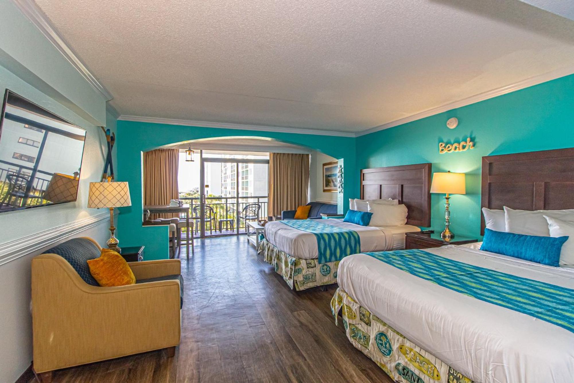 Oversized Ocean View Queen Suite With Beautiful Fireplace And Accents - Sleeps 4 Guests! Myrtle Beach Quarto foto